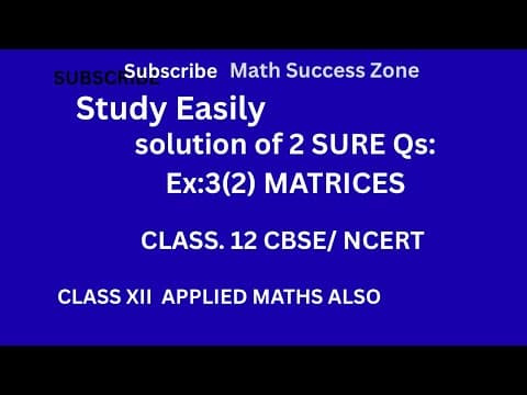 Thumbnail: Matrix Identities: Finding a Value and Proving a Cubic Relation