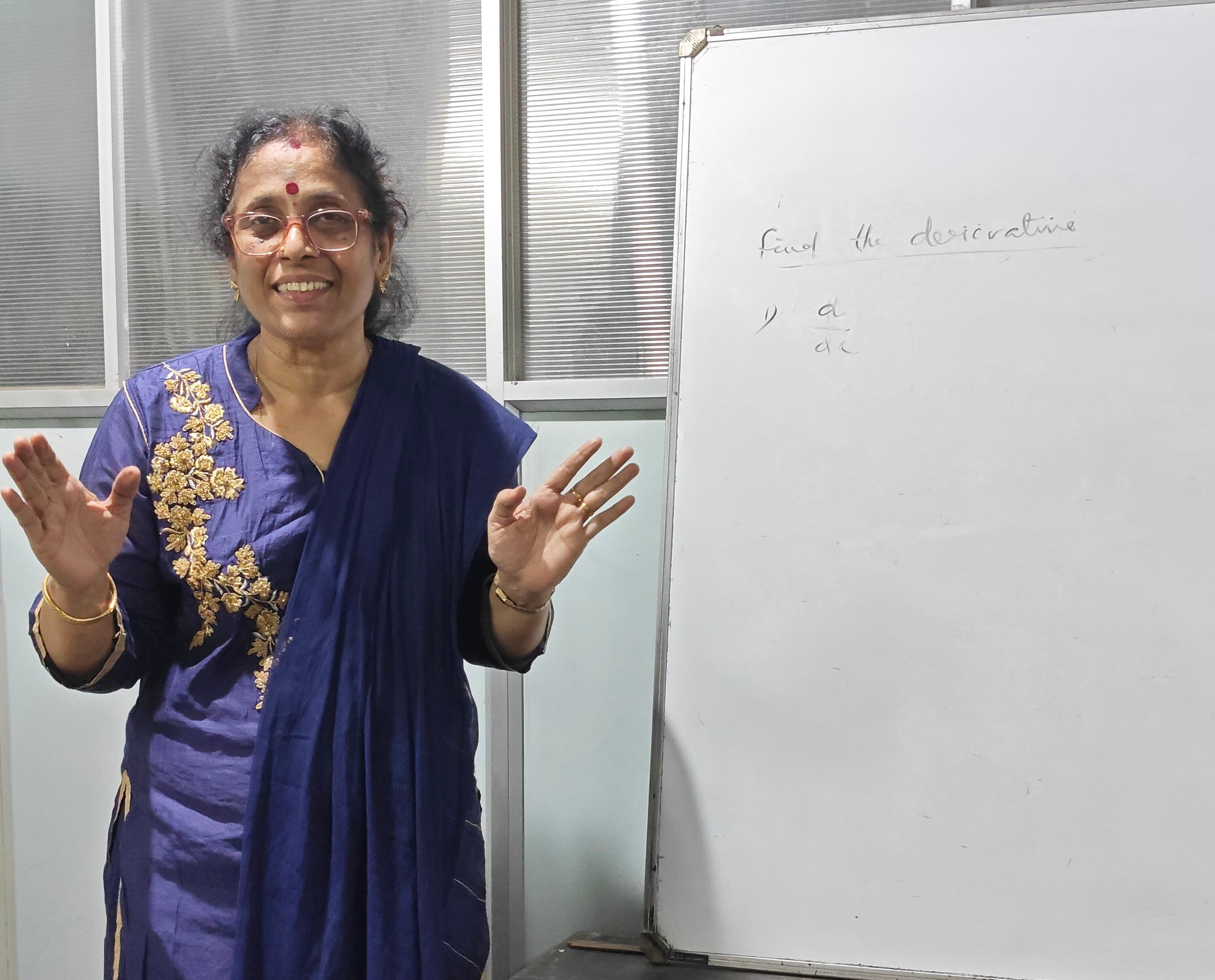 Rajalakshmi Ramesh, founder of Math Success Zone, teaching