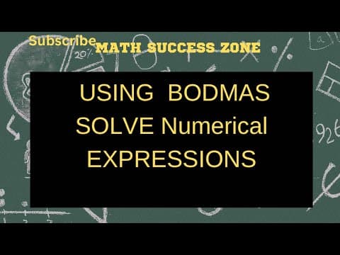 Thumbnail: Solving Questions Using BODMAS