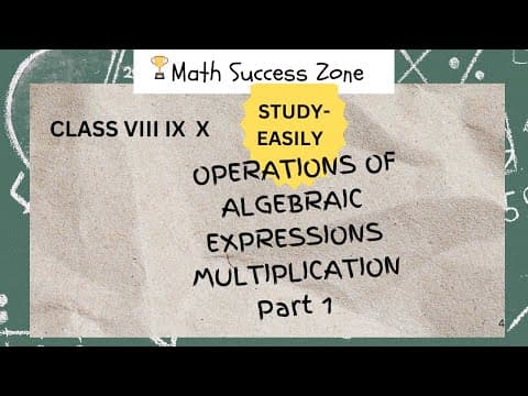 Thumbnail: Multiplying Algebraic Expressions (Part 1)