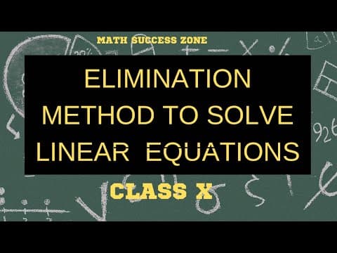 Thumbnail: Solving Pairs of Linear Equations by Elimination