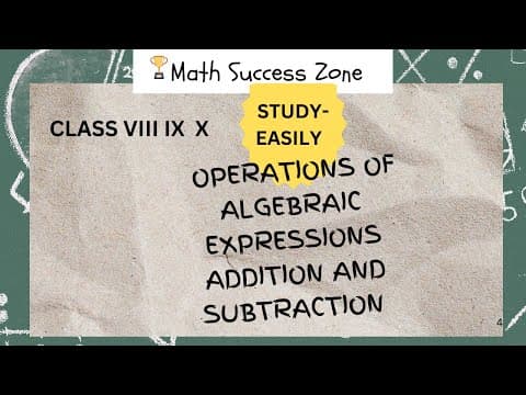 Thumbnail: Add and Subtract Algebraic Expressions