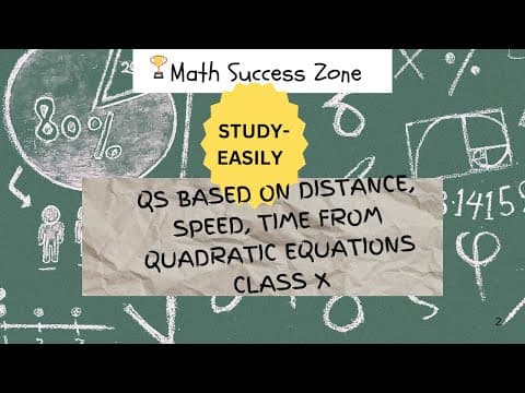 Thumbnail: Quadratic Equation Word Problem: Speed of a Flight