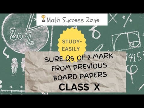 Thumbnail: Sure 2-Mark Questions for Class 10 CBSE
