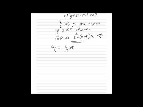 Thumbnail: Forming a Quadratic Polynomial From Its Zeros