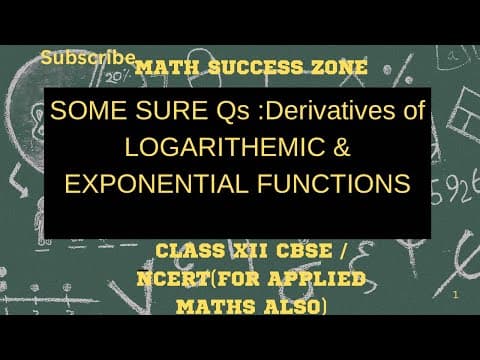 Thumbnail: Derivatives of Logarithmic and Exponential Functions