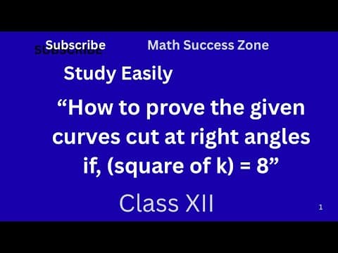 Thumbnail: Curves That Cut at Right Angles (Application of Derivatives)