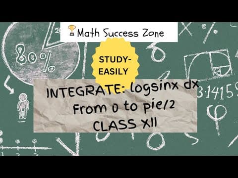 Thumbnail: Prove the Integral of log sin x from 0 to pi/2