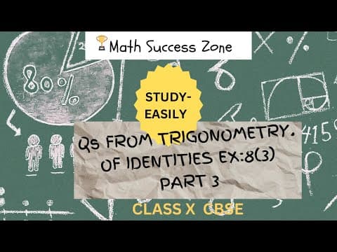 Thumbnail: Trigonometric Identity Proofs (Exercise 8.3, Part 3)
