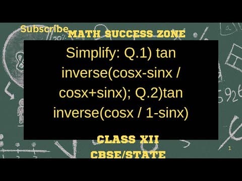 Thumbnail: Simplifying Inverse Trigonometric Expressions