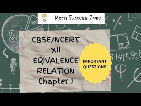 Thumbnail: Equivalence Relations, Domain and Range