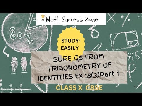 Thumbnail: Trigonometry Identities: Sure Questions (Class 10, Part 1)