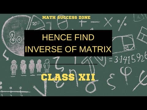 Thumbnail: Prove a Matrix Equation and Hence Find the Inverse