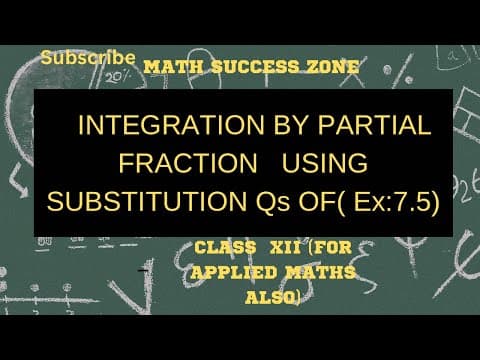 Thumbnail: Partial Fractions by Substitution (Part 1)