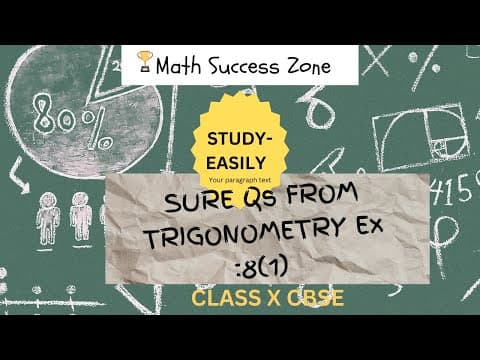 Thumbnail: Trigonometry: Finding Trigonometric Ratios (Exercise 8.1)