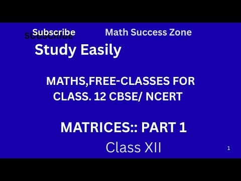 Thumbnail: Introduction to Matrices