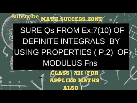Thumbnail: Definite Integrals of Modulus Functions (Exercise 7.10)