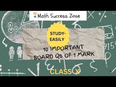 Thumbnail: Class X CBSE One Mark Questions