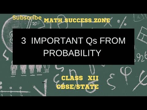 Thumbnail: Probability Sure Questions: Bayes' Theorem and Independent Events