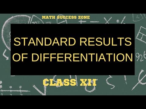 Thumbnail: Standard Results of Differentiation