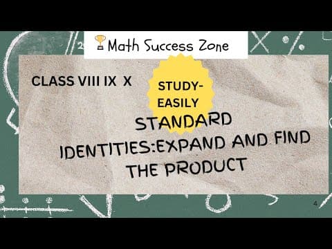Thumbnail: Standard Algebraic Identities: Worked Examples