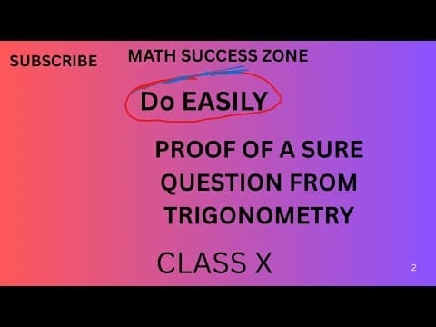 Thumbnail: Trigonometry Proof: Expression Independent of Theta