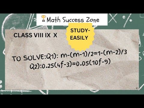 Thumbnail: How to Solve 3 Linear Equations in One Variable