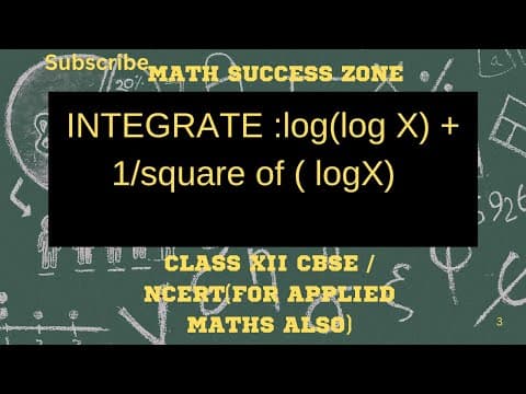 Thumbnail: Integral of log(log x) Plus One Over (log x) Squared