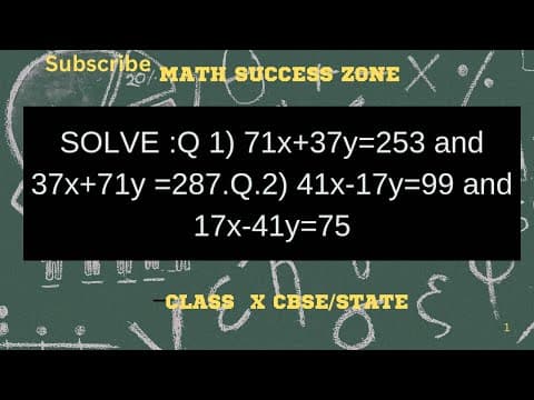Thumbnail: Solving a Special Type of Linear Equations