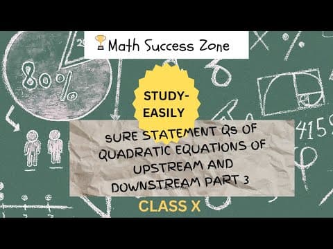 Thumbnail: Quadratic Equations: Upstream and Downstream Boat Problems