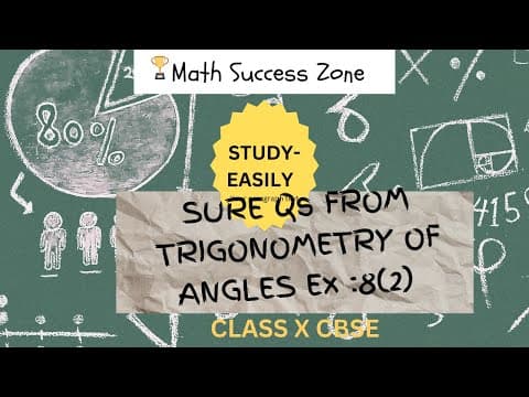 Thumbnail: Trigonometry: Solutions of Sure Questions (Exercise 8.2)