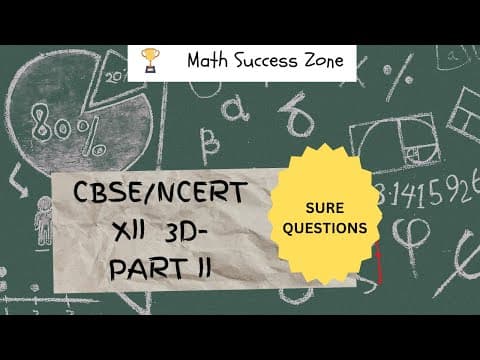 Thumbnail: Sure Questions of 3D: Lines in Space (Part 2)